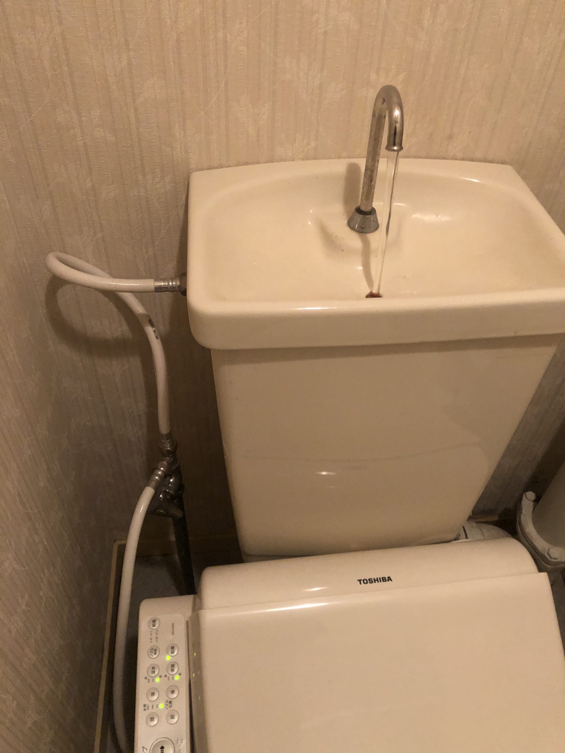 修理前のトイレ