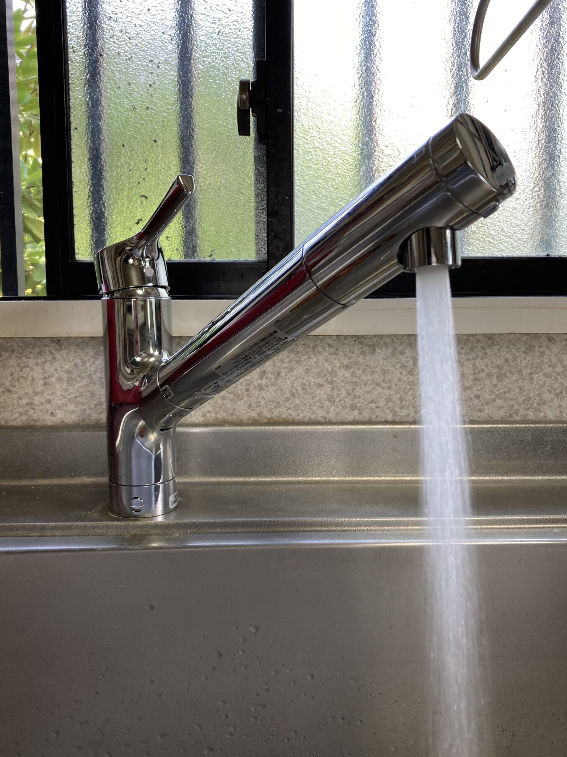 交換後の浄水器内蔵型混合栓