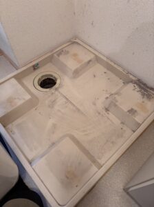 漏水音が聞こえた方向にある洗濯パン