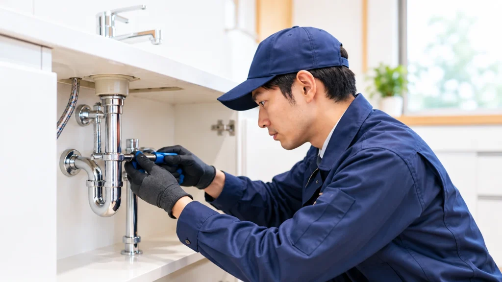plumber 給水装置工事主任技術者の作業風景